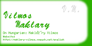 vilmos maklary business card